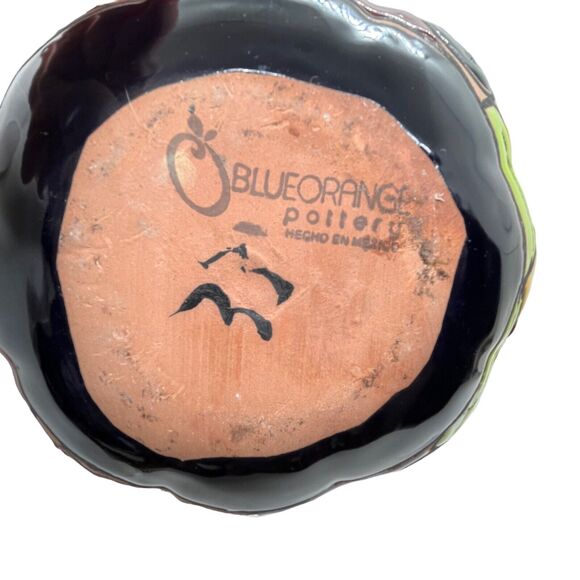 Talavera Mexican Pottery Jack O` Lantern Pumpkin Halloween Large Folk Art Decor - Picture 9 of 9